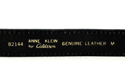 Anne Klein for Calderon black Leather Belt w/ Brown leather accents Med Anne Klein for Calderon Genuine Leather Belt Womens M Medium  main image 2