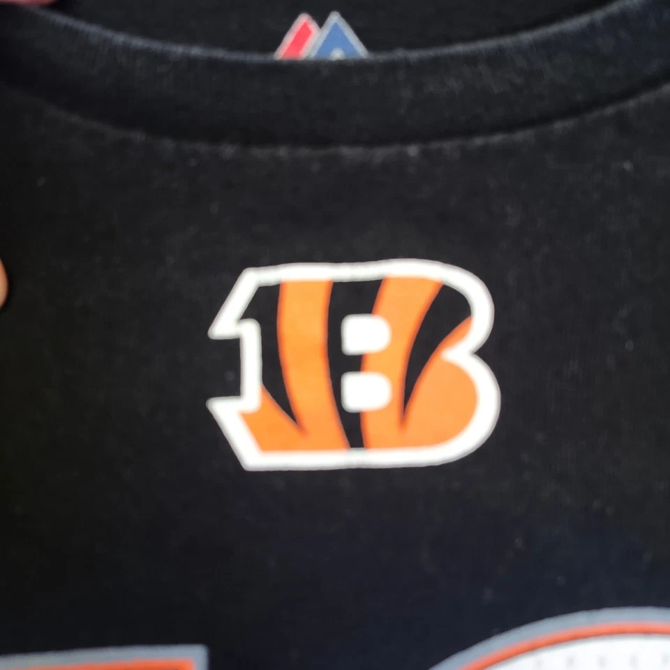 Camiseta de fútbol de manga larga de los Cincinnati Bengals #18 M majestuosa Foto 2 de 4