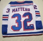 Stefan Matteau Auto Custom Signed Hockey Jersey JSA size XL Team certified