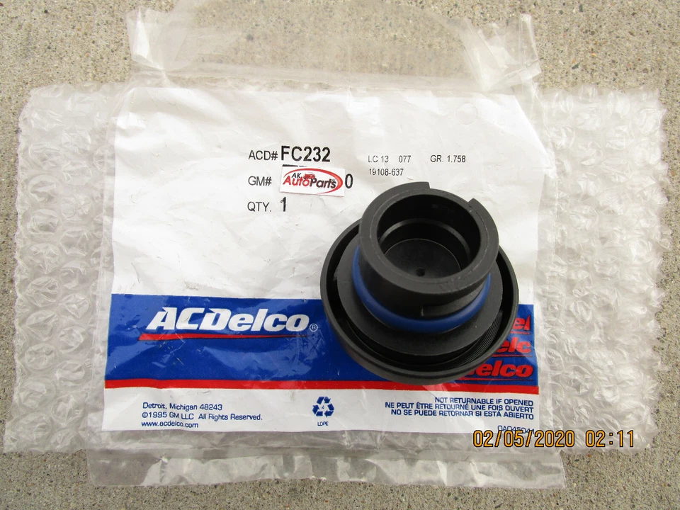 GM GMC CHEVY SATURN 12621520 ACDELCO FC-232 TAPA DE LÍQUIDO DE LLENADO DE ACEITE DE MOTOR OEM NUEVO Foto 2 de 2