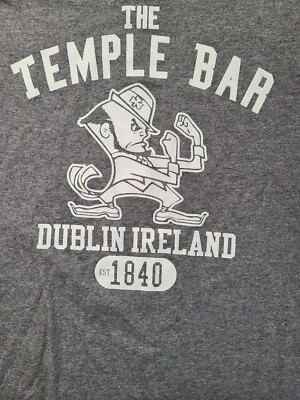 Temple Bar Dublin Ireland Est 1840 Medium Tee 2012 Notre Dame vs Navy Weekend 