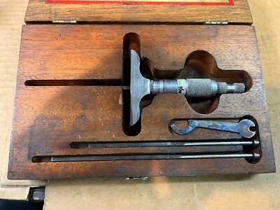 Starrett No.449 0-3 Inch Blade Depth Micrometer W/2-1/2 Inch Base