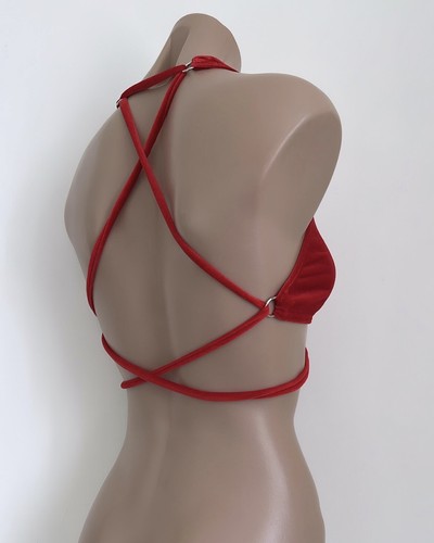 Schminke π« Velvet 5x ring halter top Polewear pole dance bikini style festival - Picture 16 of 20