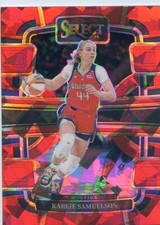 2024 Panini Select WNBA KARLIE SAMUELSON #99 RED ICE PRIZM MYSTICS