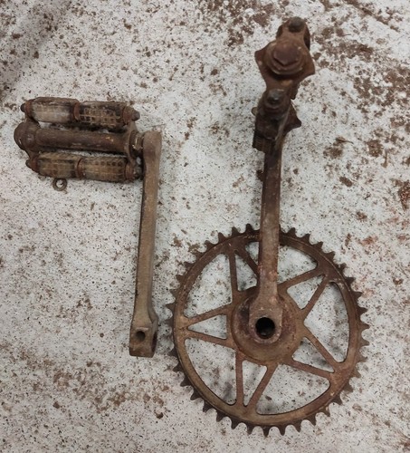 Pédalier Vélo Vintage Années 30-40 - Branches étoile Double - Occasion France