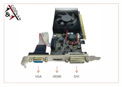 WINNFOX Scheda grafica PCI-E 2 GB 64 bit VGA DVI HDMI Nvidia GeForce GT610 PCI Express X16