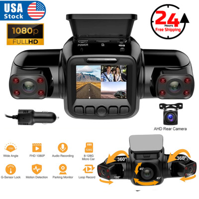360°Dash Cam Recorder 4-Channel WiFi 1080P Car Camera DVR Vehicle Video G-Sensor
