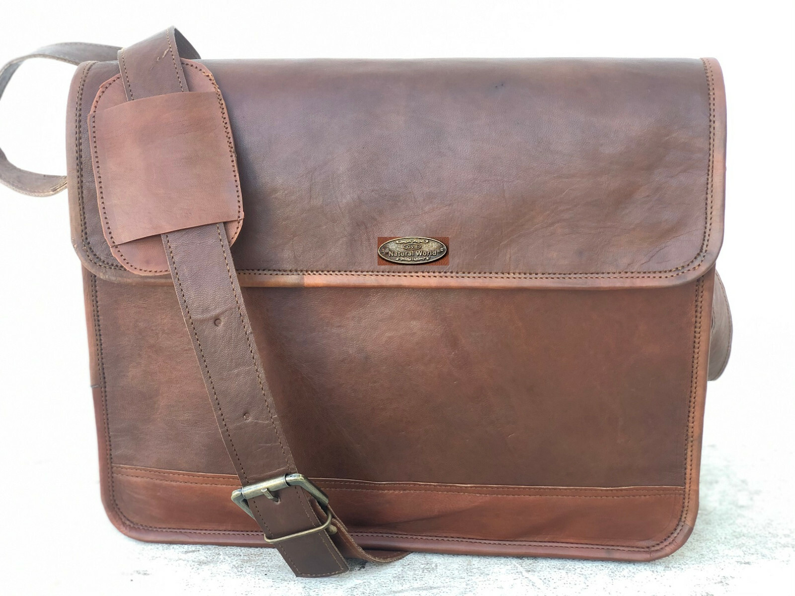 NEW Boy's Leather Vintage Laptop Messenger Handmade School  