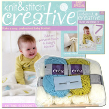 Knit and Stitch Baby Special maßgeschneiderte Babydecke SP005 Kreativ Magazin Set