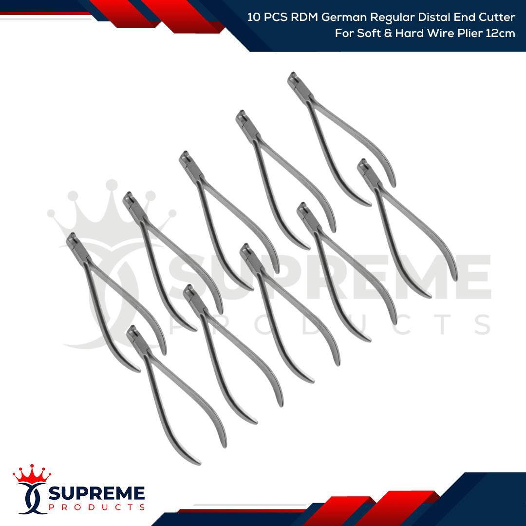10 PCS RDM German Regular Distal End Cutter For Soft & Hard Wire Plier 12cm