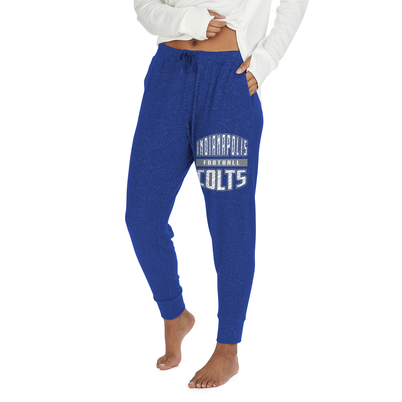 Легкие брюки для бега трусцой из мрамора Zubaz Womens NFL Indianapolis Colts