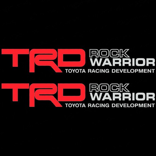 Décalcomanies TRD OFFROAD Vinyle Noir/rouge Pour Toyota Tacoma Et Tundra - Dimensions 3x18 Pouces