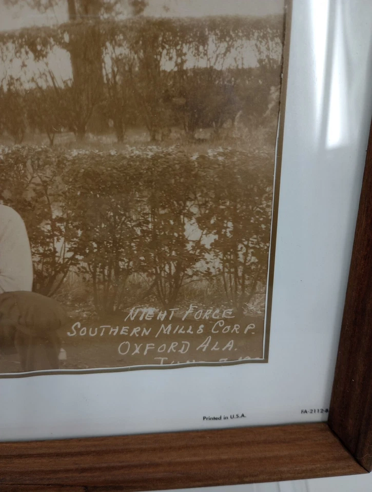 Raro De Colección 1926 2 Fotos de Empleados de Southern Mills Corporation Algodón Oxford AL  Foto 3 de 4