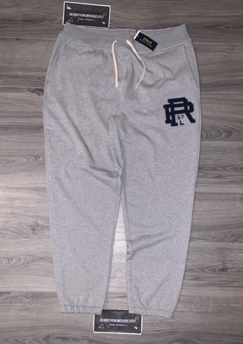 POLO RALPH LAUREN Big & Tall Grey Heather PRL 67 Fleece Jogger Sweatpants  NWT