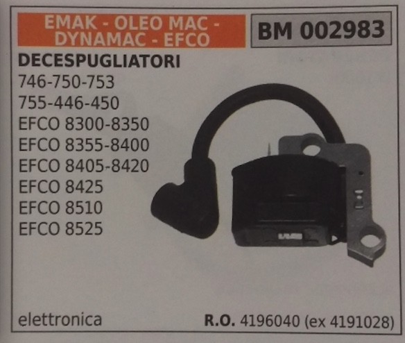 BOBINA DECESPUGLIATORE EFCO 8300 8405 8510 OLEOMAC 746 753 755 446 450 4196142R