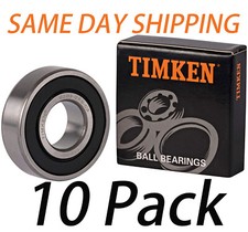 10PACK TIMKEN 6203-2RSC3 17X40X12MM C3 Clearance Double Rubber Sealed Bearings