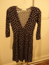 URBAN OUTFITTERS Women's Navy Print 3/4 sleeve Dress   size: S-P
