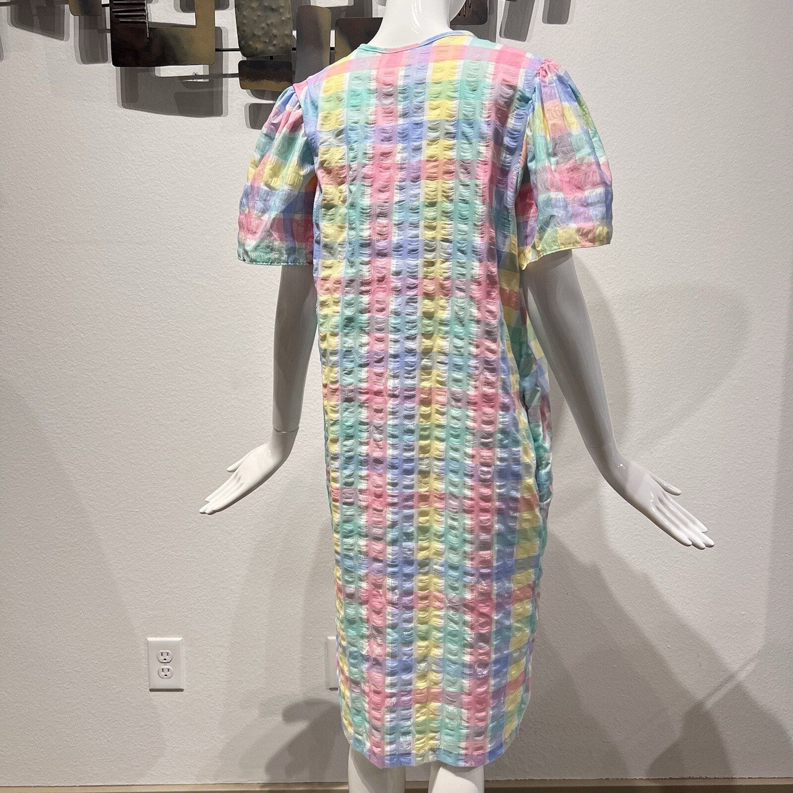 Simply Basic Seersucker Granny Square Duster/Robe… - image 8