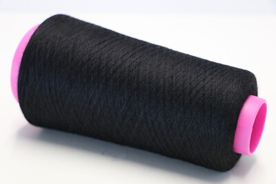 P12 (120 /kg) 100g SOFT MERINO / SEIDE / KASCHMIR SCHWARZ (60/2) Zwirn Wolle