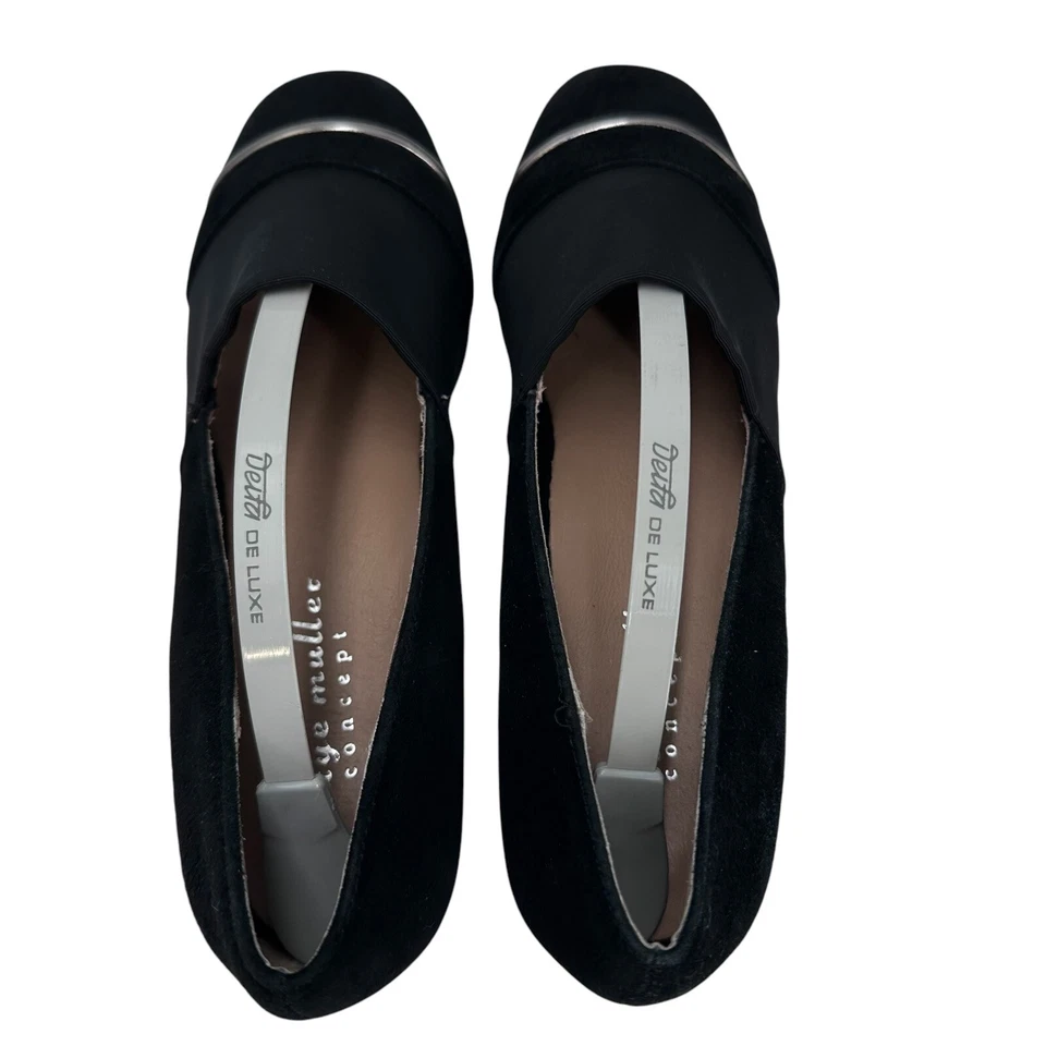 Mocasín Gobi Betty Muller Concept para mujer talla 6,5 M gamuza negra con estaño Foto 4 de 4