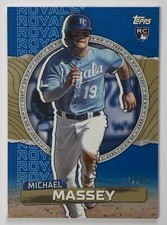 2023 Topps RIP Michael Massey Rookie Blue Royals Color Match /10 Ripped