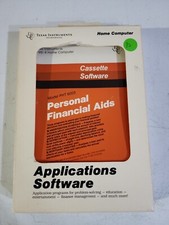 Personal Financial Aids TI-99/4a Computer Program Cassette Complete in Box