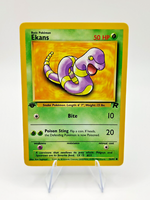 ekans first edition pokemon card - (46) - Fossil (1st Edition) - Trading - Collectible Card [G] Spit Poison Pokemon Card - Team Rocket