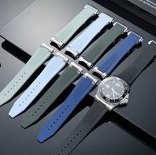 Rubber Strap for Longines Hydroconquest L3 With Metal Endlinks 21mm Watch Band