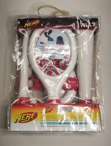 NERF Wii Sports Pack Nintendo Wheel Tennis Golf Baseball White Red NEW - Picture 1 of 2