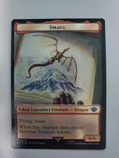 MTG Smaug(7) / Food(9) LotR: Tales Of Middle-earth Foil Double Sided Token