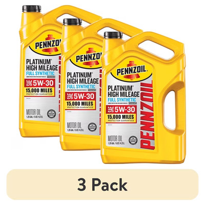 Platinum High Mileage Full Synthetic 5W-30 Motor Oil, 5 Quart Multi-Pack