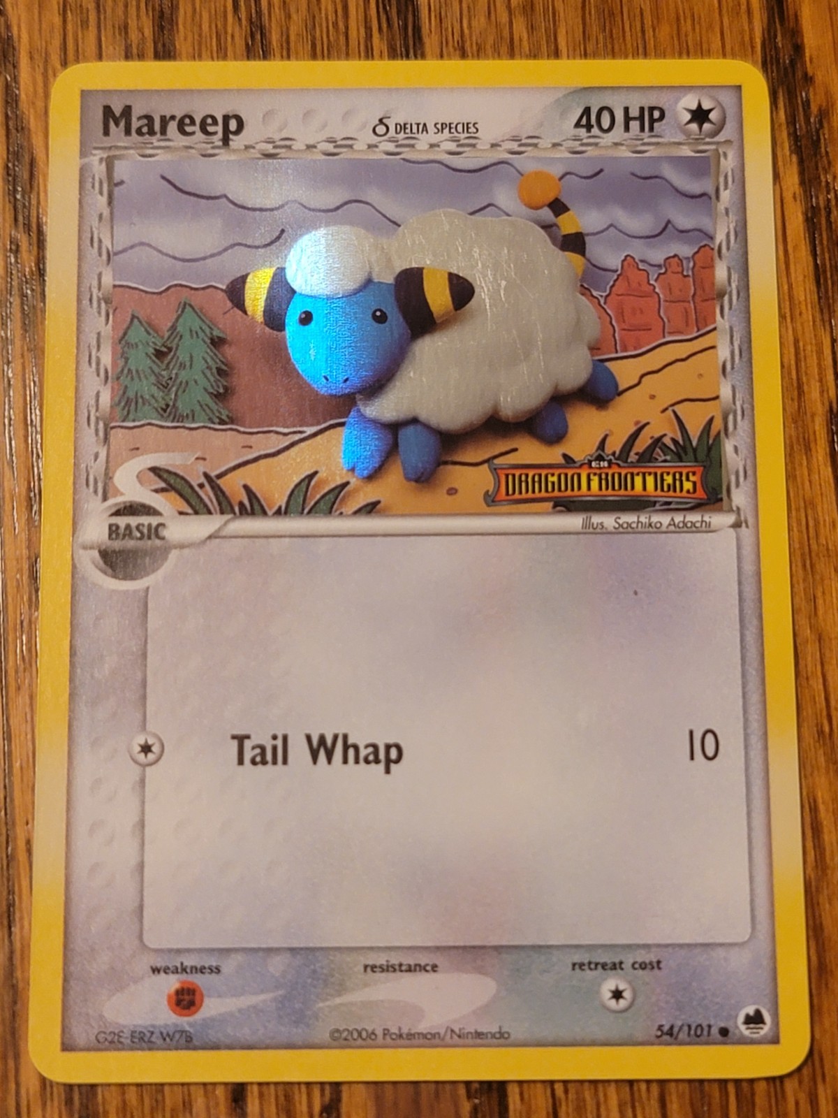 Mareep (Delta Species) | Dragon Frontiers | Reverse Holo | 54/101 | Stamp