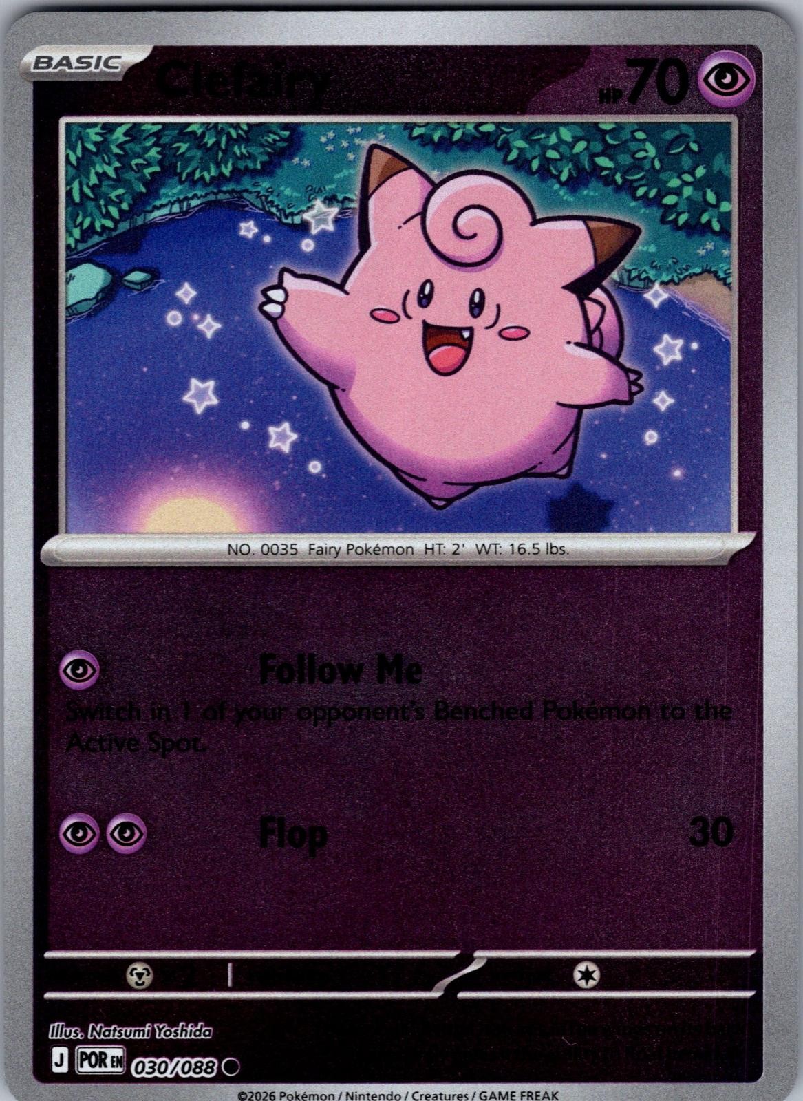 Clefairy Perfect Order 030/088 Common Reverse Holo Pokemon Near Mint