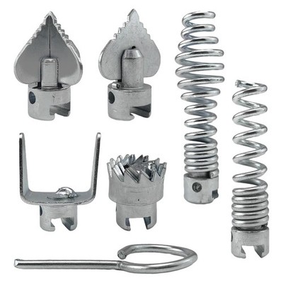 7Pcs Drain Cleaner Combination Cutter Head Set, 16mm 6 