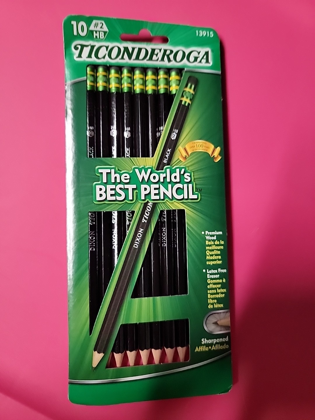 NEW 3 Black Dixon Ticonderoga #2 HB Wood Pencils 30 Total Sharpened 13915 