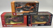  3 Burago F1 Die Cast 1/43 Scale McLaren, SF-24 And Oracle Metal Car Set NEW 