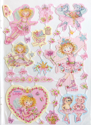 Glanzbilder Bogen Prinzessin Lillifee Rose Schwein Igel Krone Ballett Ballerina