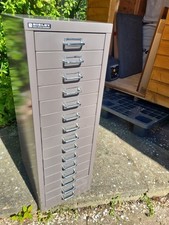 Bisley Metal Filing Cabinet 15 Drawers In Excellent Condition. Office Or Tools
