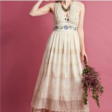 ModCloth  Open Devotion  Beaded Lace Boho Wedding Gown