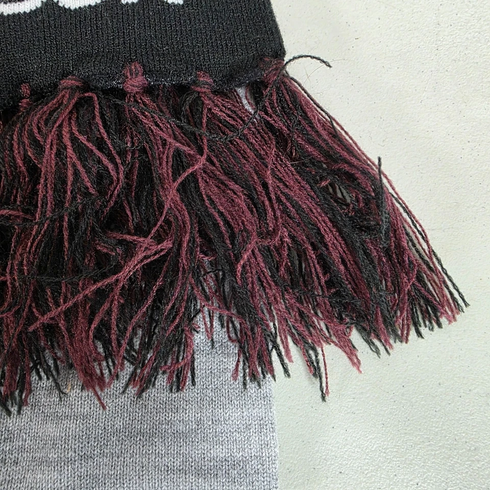 Bufanda Reebok Rally - Flecos - Gris Vino Negro Blanco - Logo - Material Reciclado Foto 4 de 4