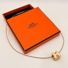 Hermes Caged d'H H Cube H Logo Necklace Choker