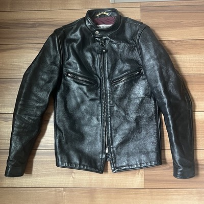 schott 641xxh horsehide leather caferacer motorcycle jacket 641