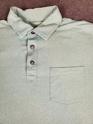 Marine Layer Polo Shirt Mens Medium Green Weekend Sport Stretch Golf Tennis