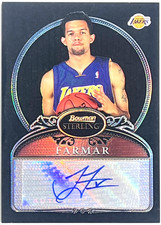 2006-07 Bowman Sterling Black Refractor Jordan Farmar Auto RC #84 /25