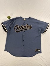 RARE Vintage MLB Majestic Baltimore Orioles Blue / Gray Mesh Jersey Size XL