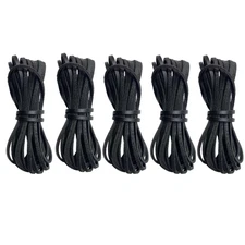 3mm Flat Genuine 25 ft Leather Cord, 8.33 Yards 5 Pack Strip Lace for Crafting