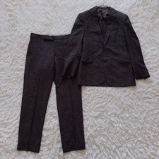 Polo Ralph Lauren Made in Italy Gray Glen Check Wool Suit Side Adjusters 36S