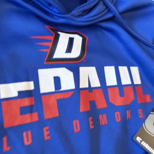 NWT Mens Small Coliseum NCAA DePaul University Blue Demons Hoodie - Picture 3 of 4