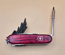 Victorinox CYBERTOOL 34 Swiss Army Knife Translucent Ruby Red - Good Condition