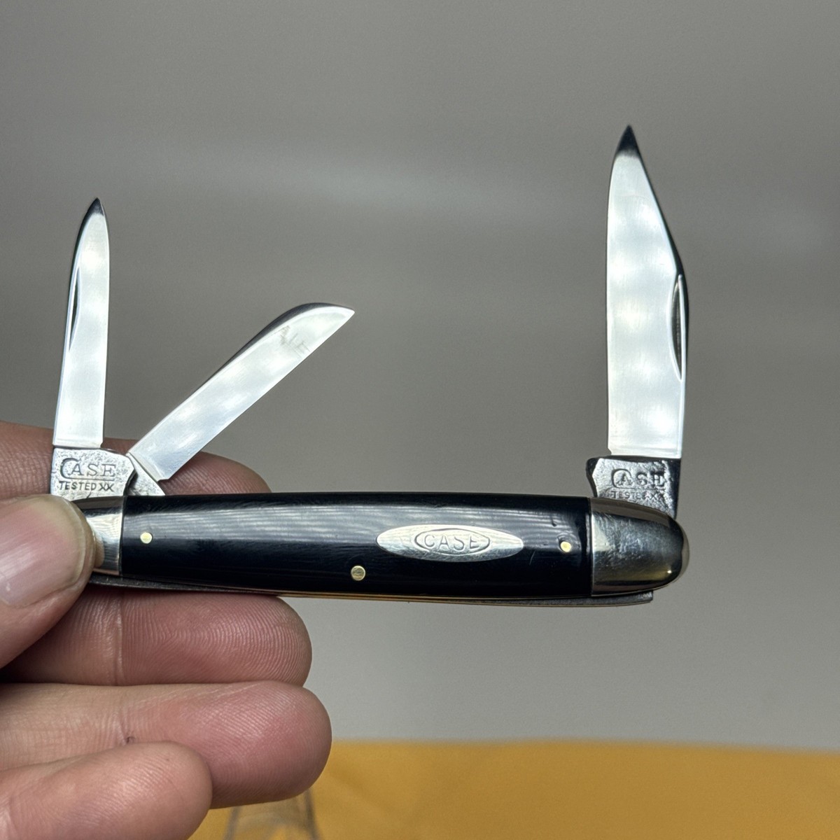 VINTAGE CASE TESTED 1920-1940 Whittler Knife Slick Black Handle